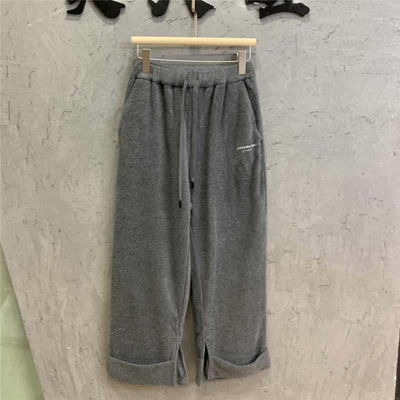 A1exa*der wang loose casual fleece cropped pants