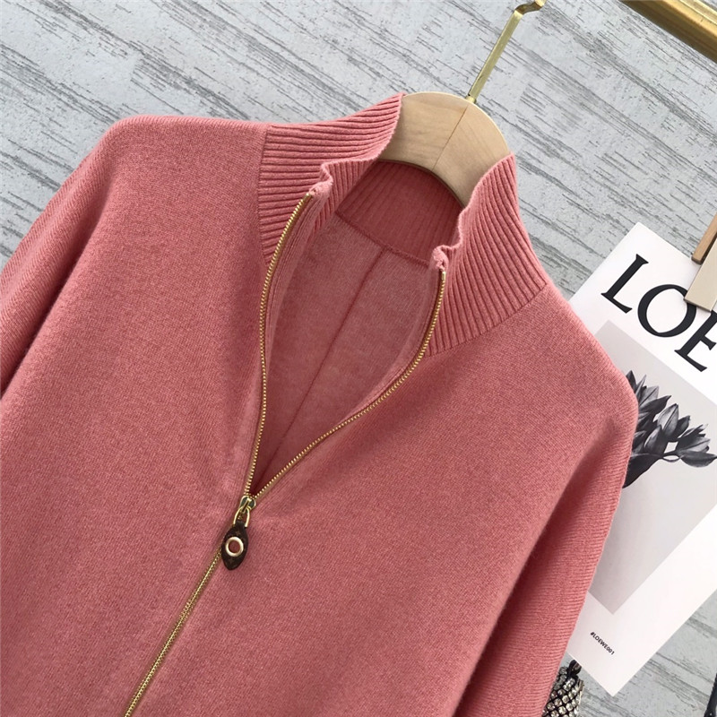 l0vis Vvtt0n zip cashmere cardigan in pink