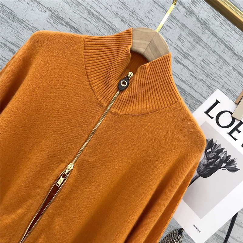 l0vis Vvtt0n zip cashmere cardigan in yellow