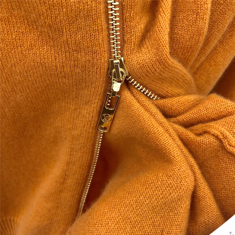 l0vis Vvtt0n zip cashmere cardigan in yellow