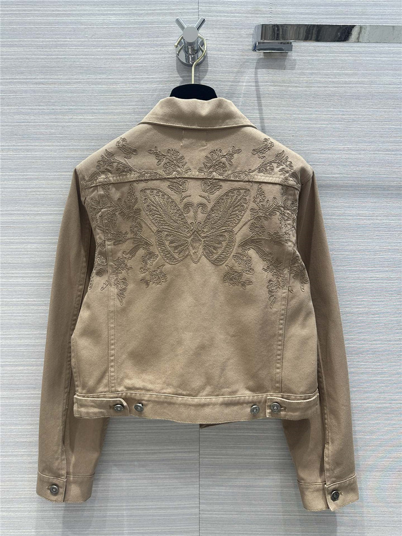 D10r jouis butterfly pattern denim jacket