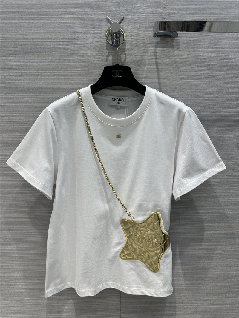 Ch**el star bag pure cotton t-shirt
