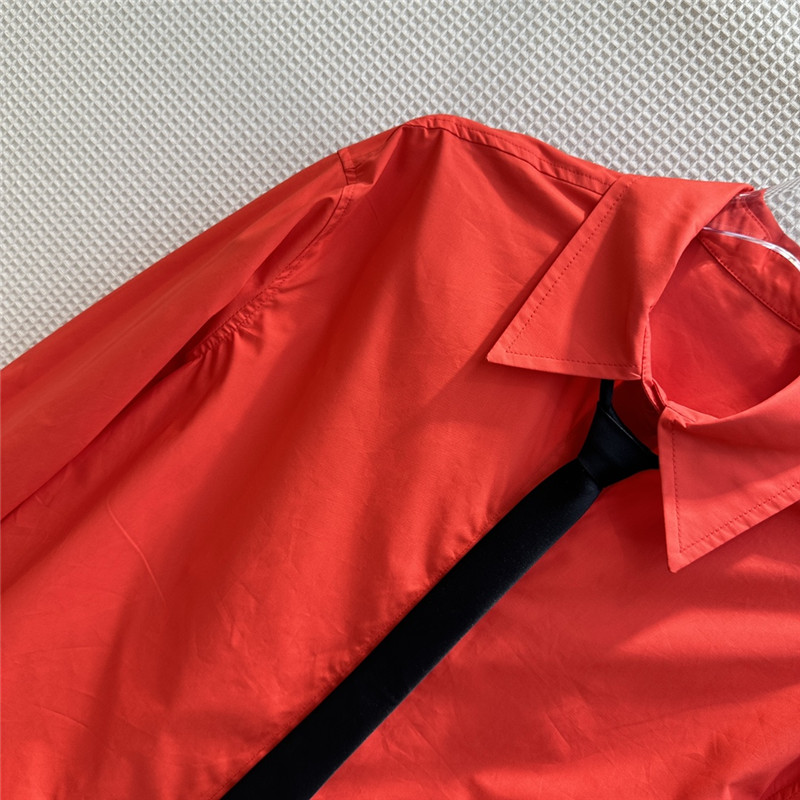 Va1e*ntin0 v-shaped metal button tie embellished shirt