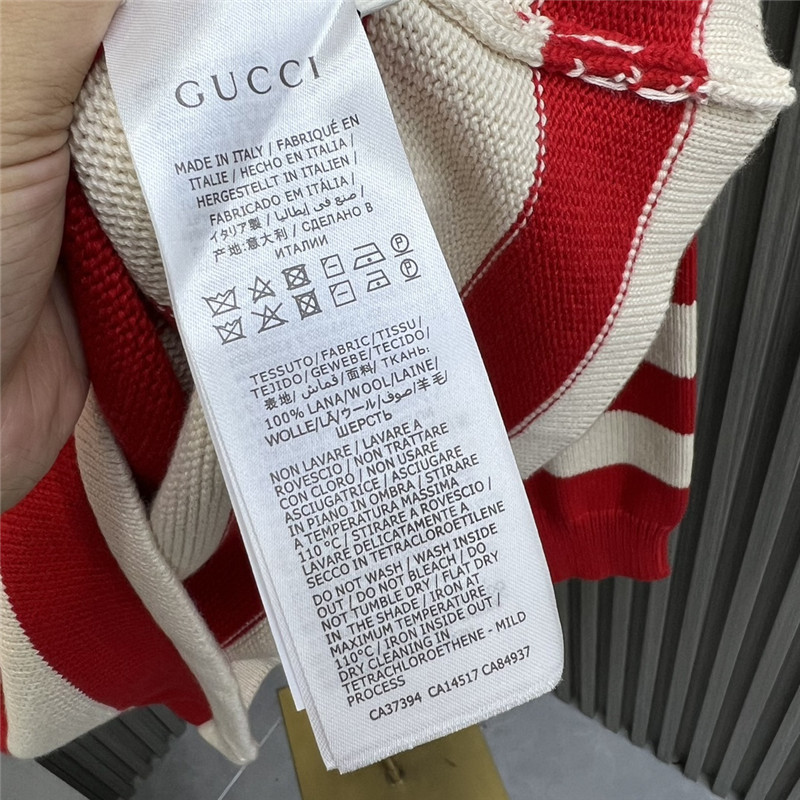 Gvc*1 logo stripe lapel knitted polo shirt