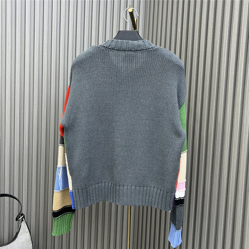Miu Miu Colorblock Cable Knitted Cardigan