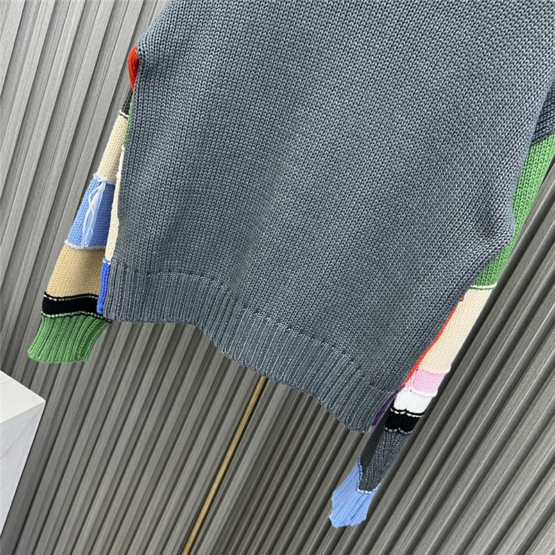 Miu Miu Colorblock Cable Knitted Cardigan