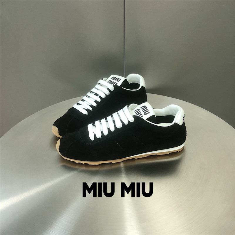 Miu Miu Black Suede Sneakers