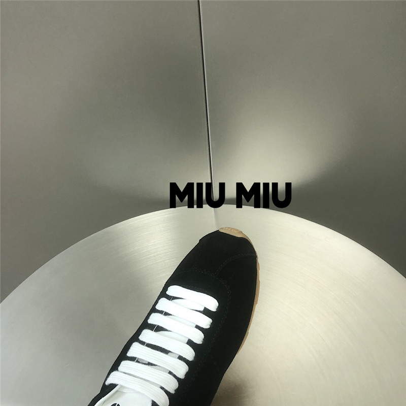 Miu Miu Black Suede Sneakers