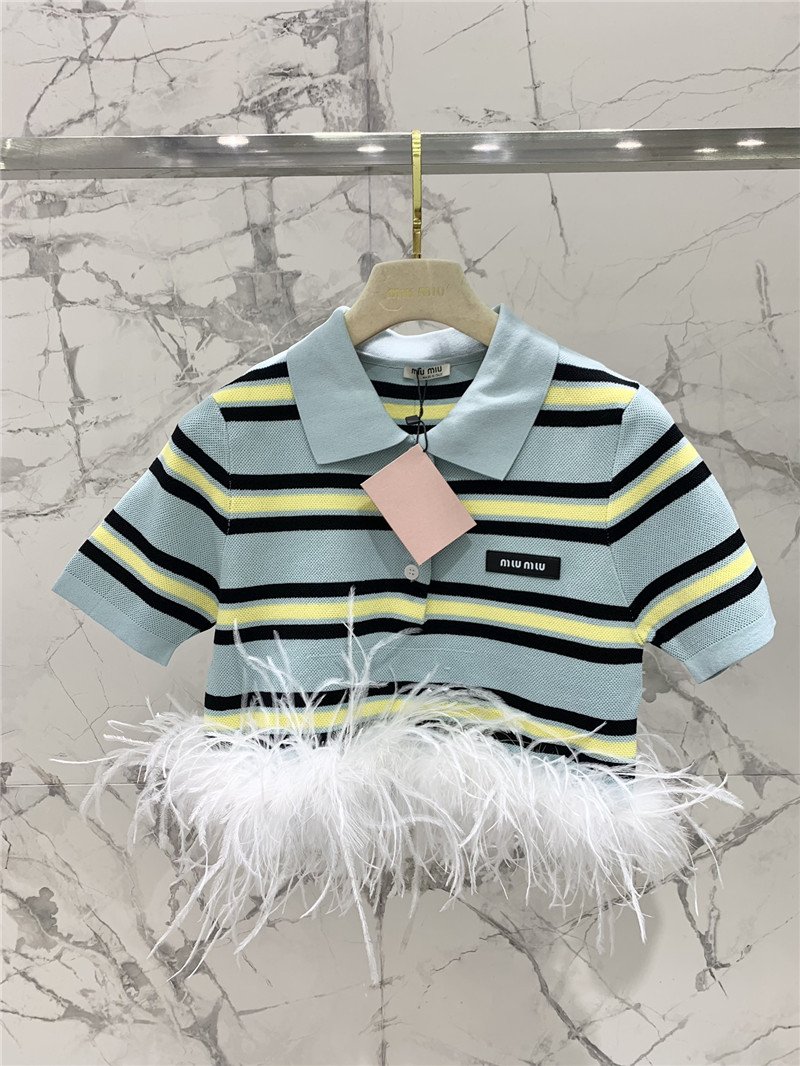 Miu Miu Striped Knitted Suit