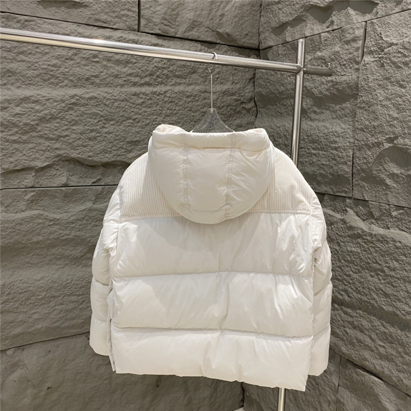 Moncler corduroy patchwork down jacket