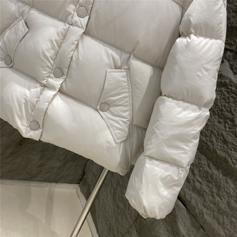 Moncler corduroy patchwork down jacket