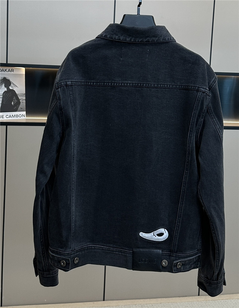 L0ew* new co-branded denim lapel jacket