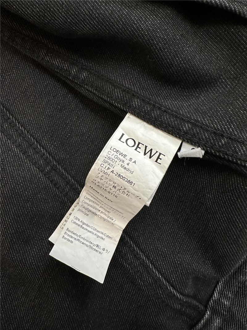 L0ew* new co-branded denim lapel jacket