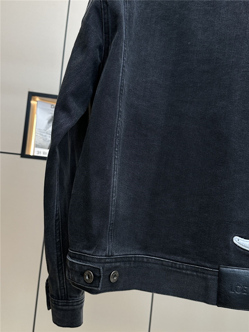 L0ew* new co-branded denim lapel jacket
