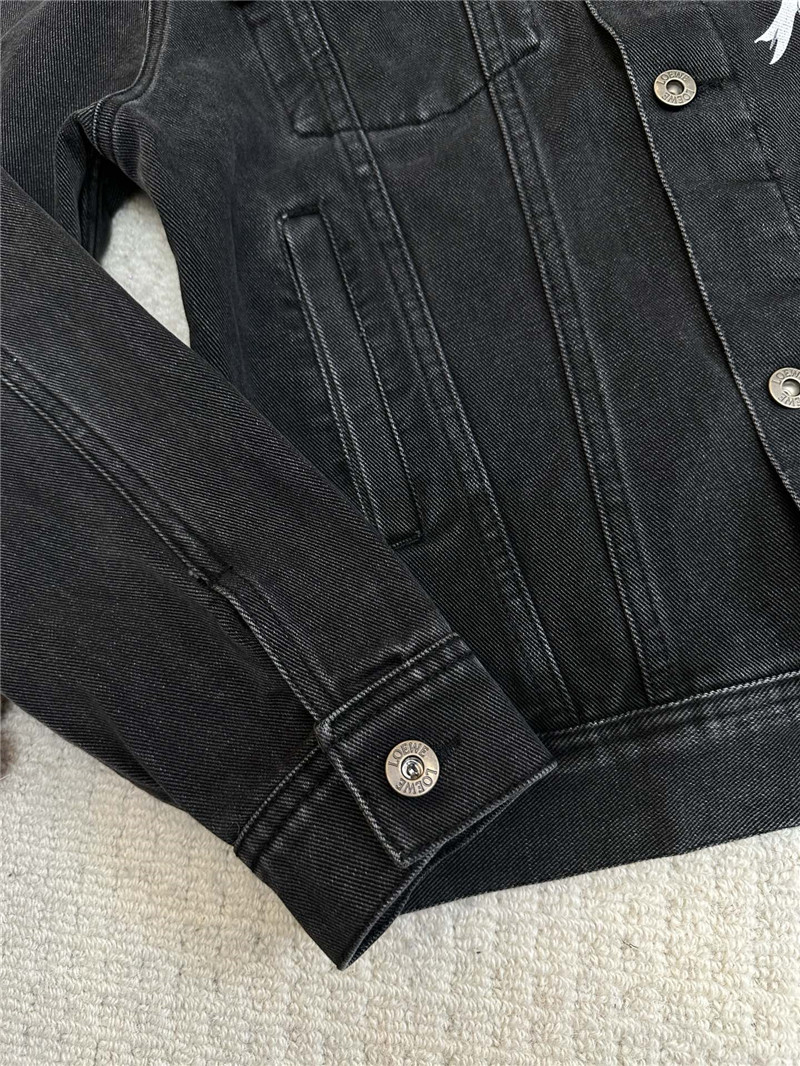 L0ew* new co-branded denim lapel jacket