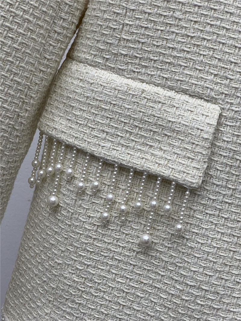 Ch**el floral embellished woven jacket