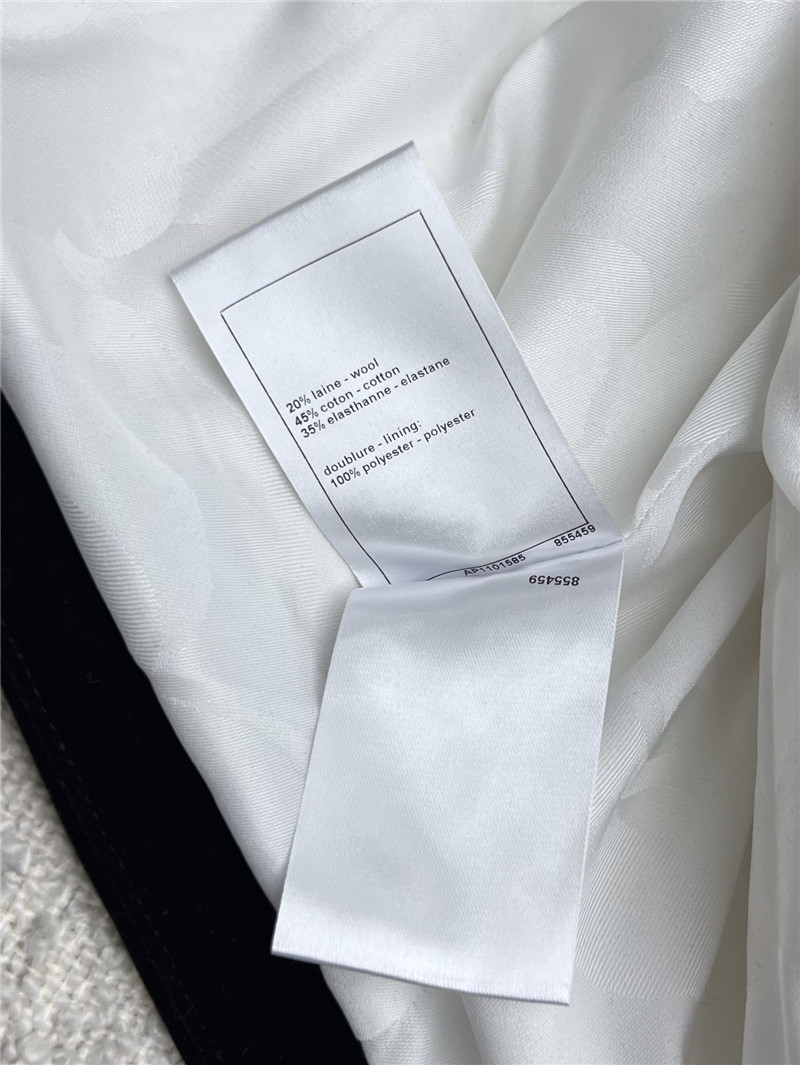 Ch**el contrasting crew neck woven jacket