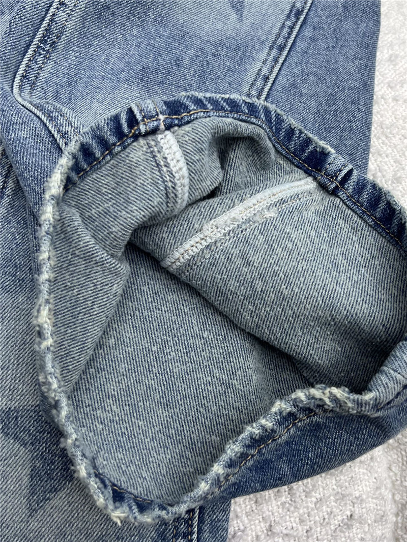 Ch**el five-pointed star print straight jeans