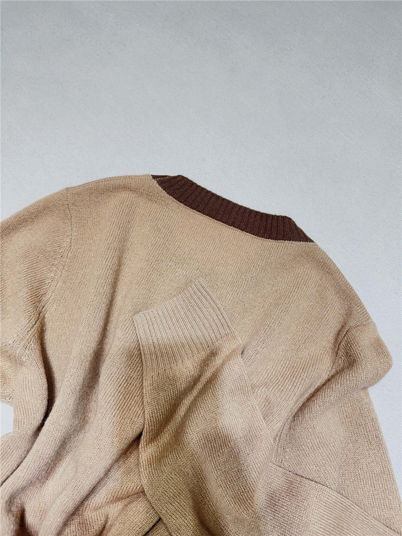 LV Logo Cashmere Sweater in Elegant Beige