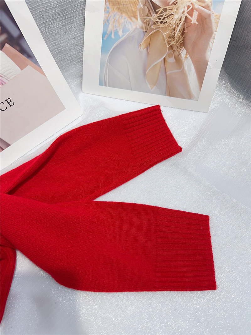 Miu Miu Logo Wool Sweater in Vibrant Red