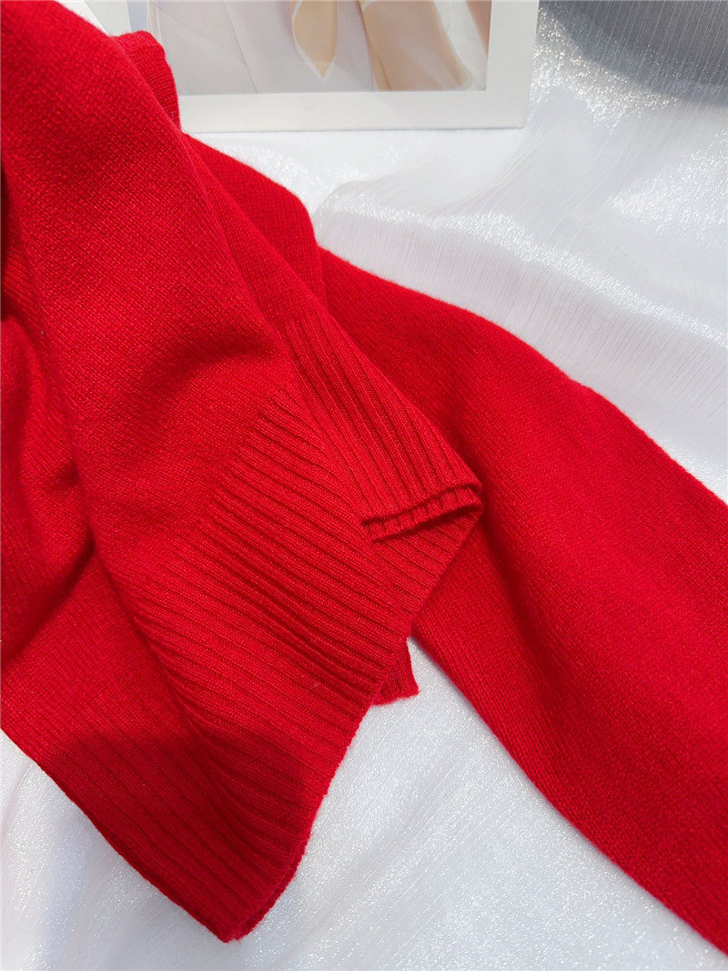 Miu Miu Logo Wool Sweater in Vibrant Red