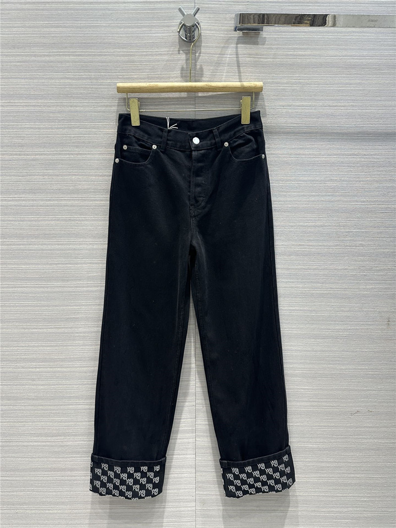 A1exa*der wang straight-leg jeans with rolled cuffs
