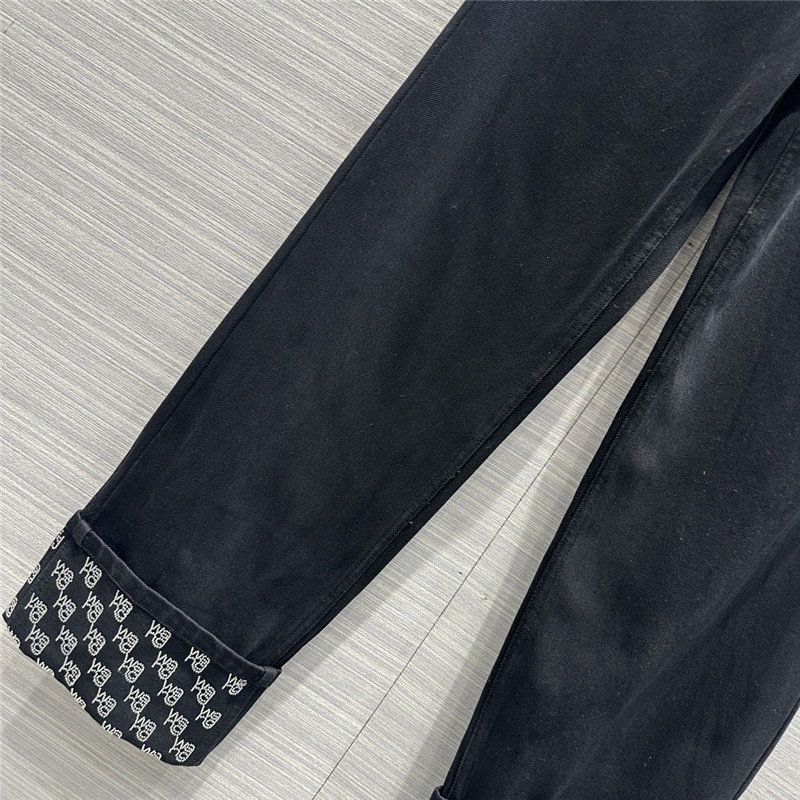 A1exa*der wang straight-leg jeans with rolled cuffs