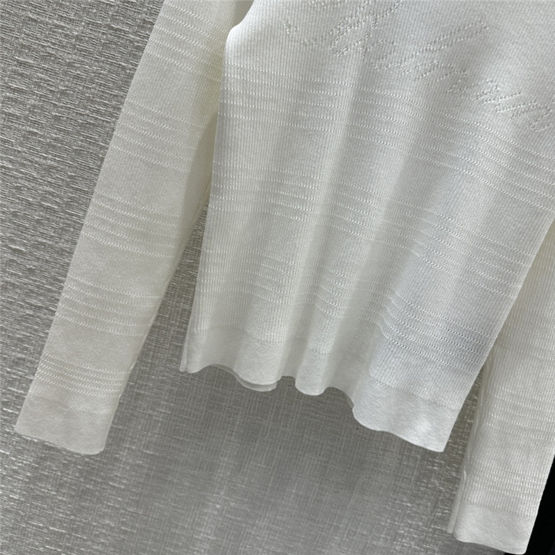 Balmain White Button Knitted Sweater