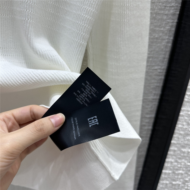 Balmain White Button Knitted Sweater