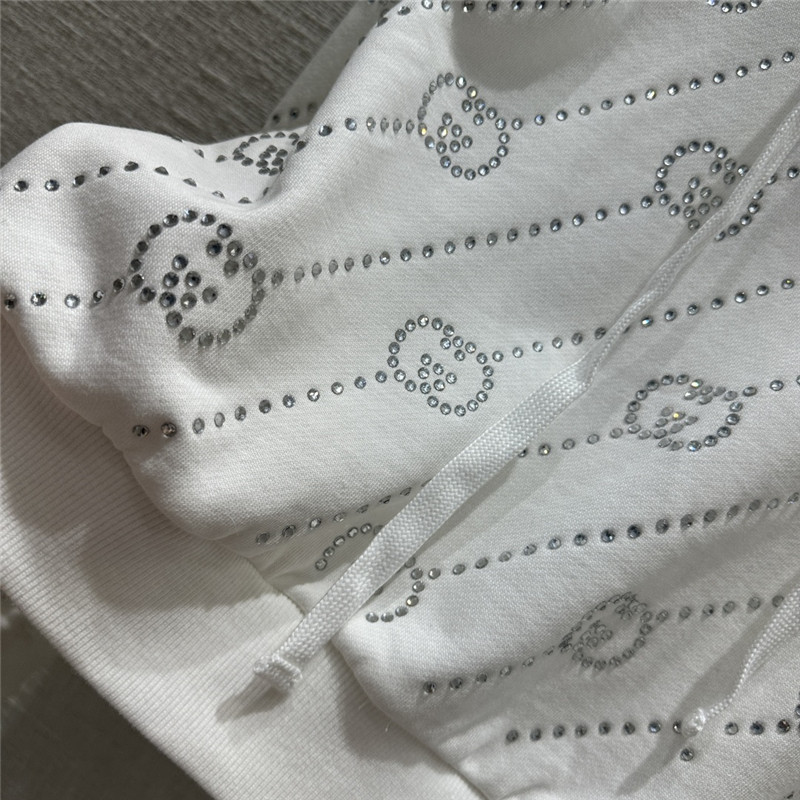 Gvc*1 rhinestone gg lettering hoodie