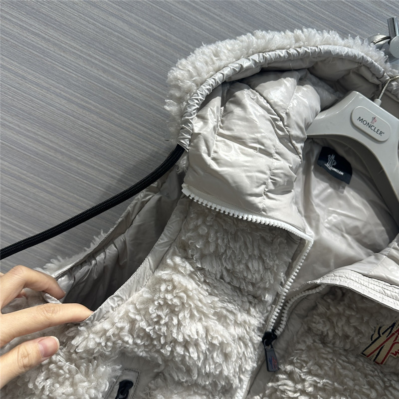 Moncler teddy terry wool vest down jacket