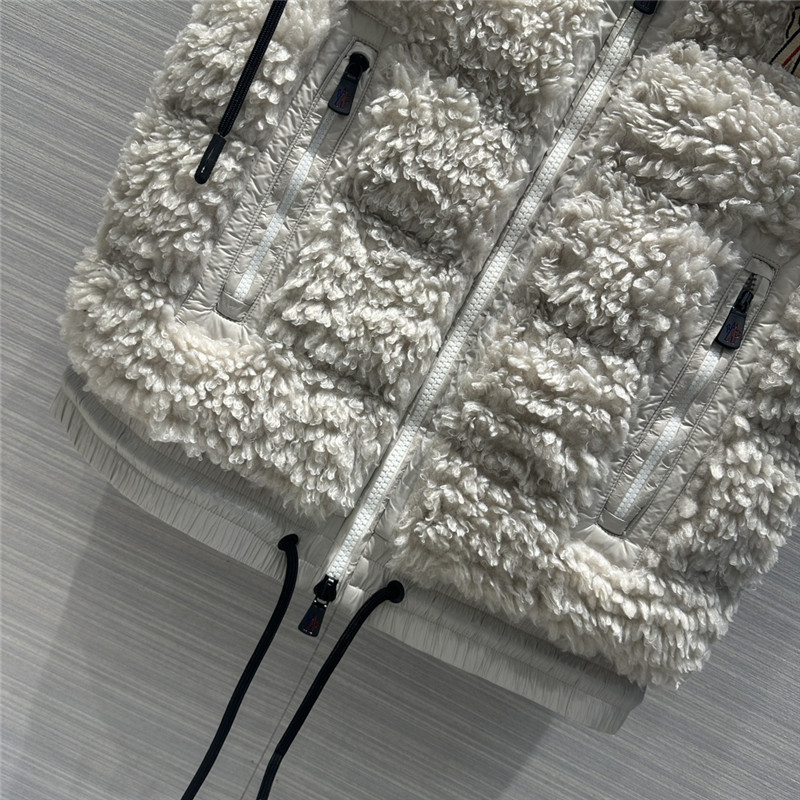 Moncler teddy terry wool vest down jacket