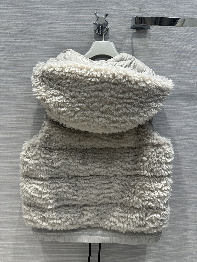 Moncler teddy terry wool vest down jacket