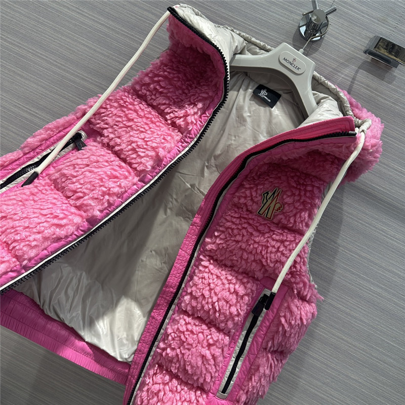 Moncler teddy terry wool vest down jacket