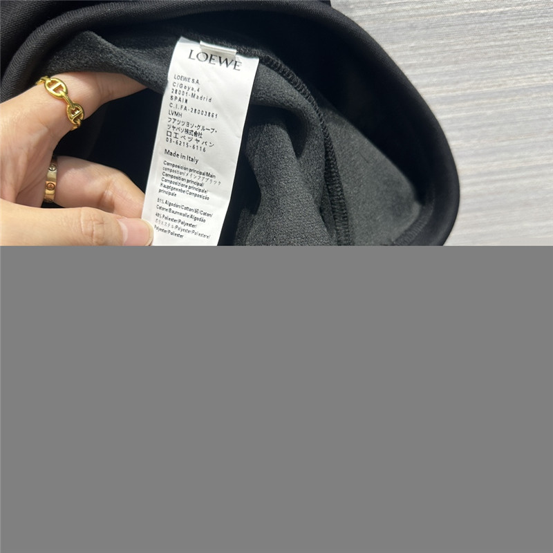 L0ew* lambswool collar sweatshirt black