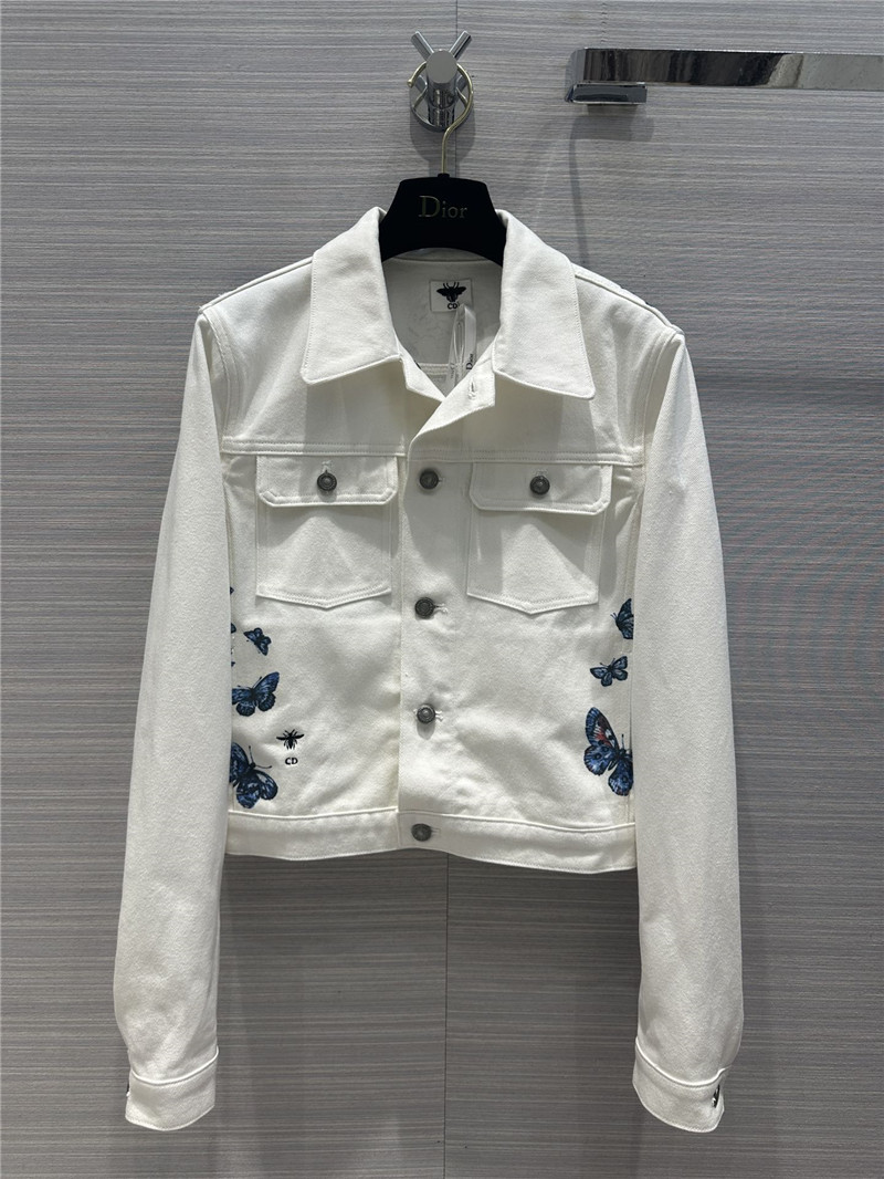 D10r jouis butterfly pattern denim jacket