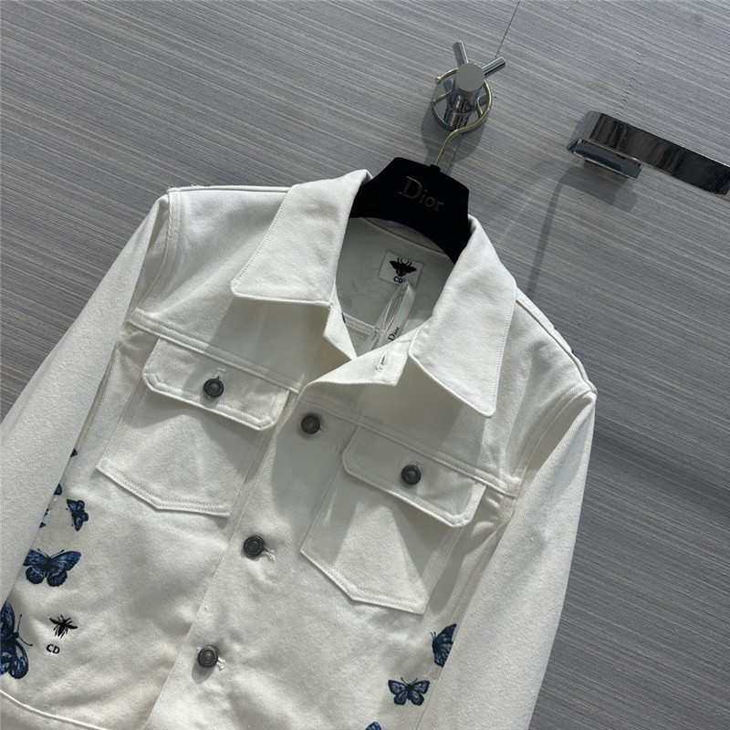 D10r jouis butterfly pattern denim jacket