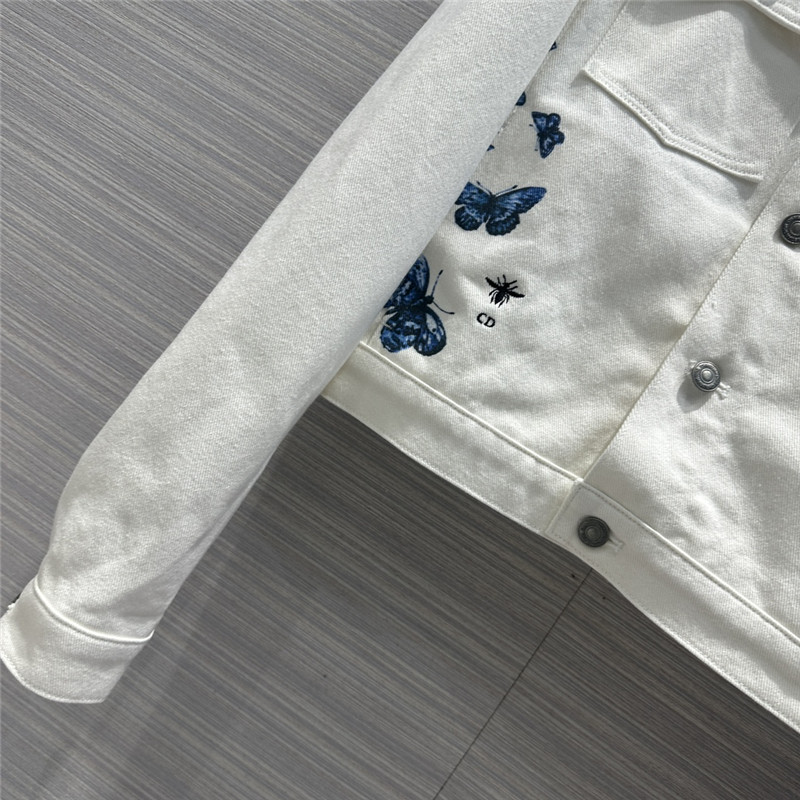 D10r jouis butterfly pattern denim jacket