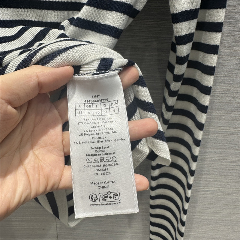 D10r linen mulberry silk stripe sweater