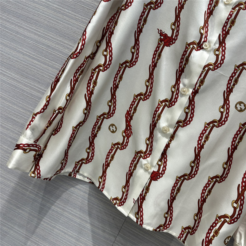 Gvc*1 chain flying dragon printing shirt