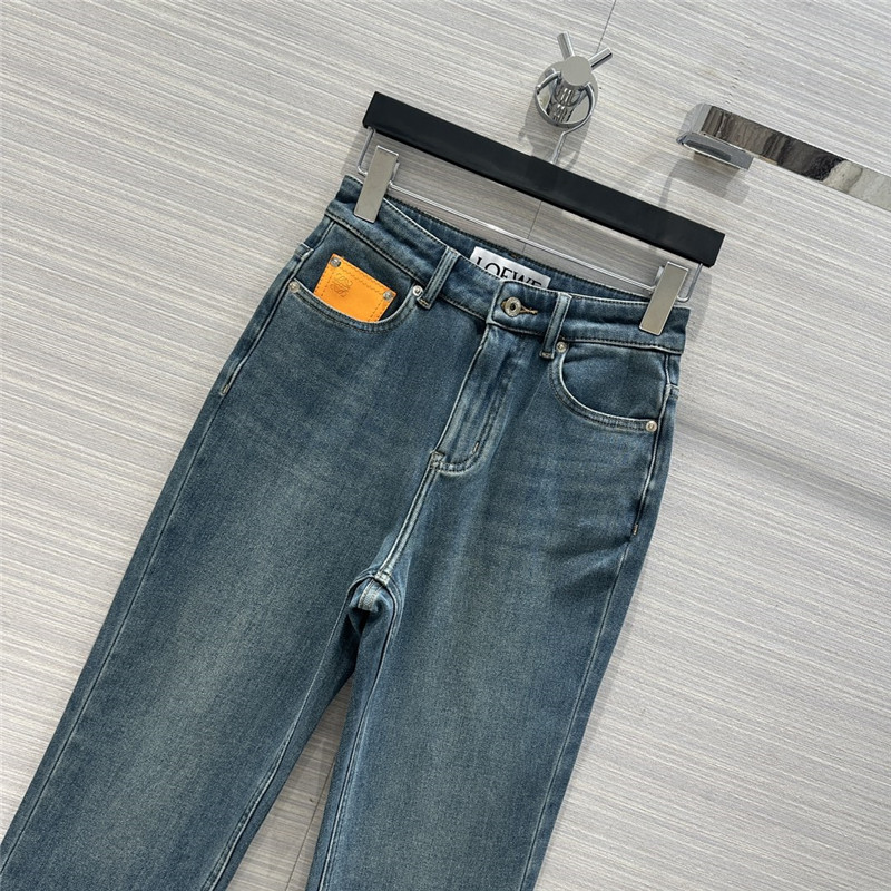 L0ew* three -color stick straight jeans