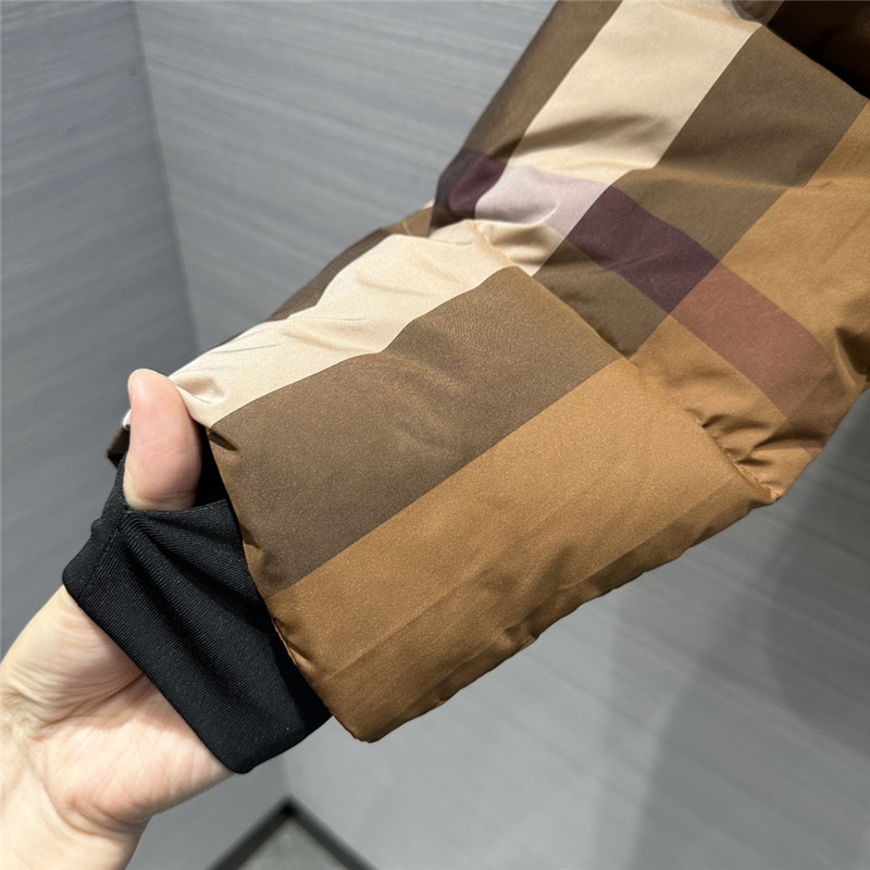 Bv*b*rry birch brown grid down jacket jacket