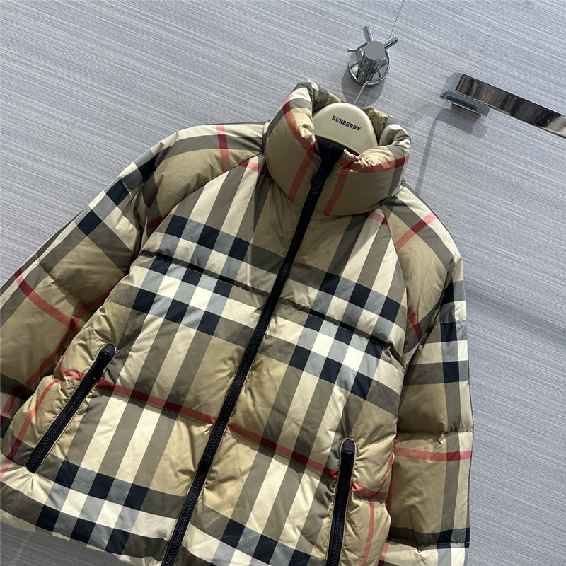 Bv*b*rry birch brown grid down jacket jacket