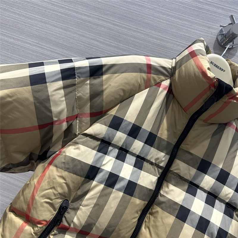 Bv*b*rry birch brown grid down jacket jacket