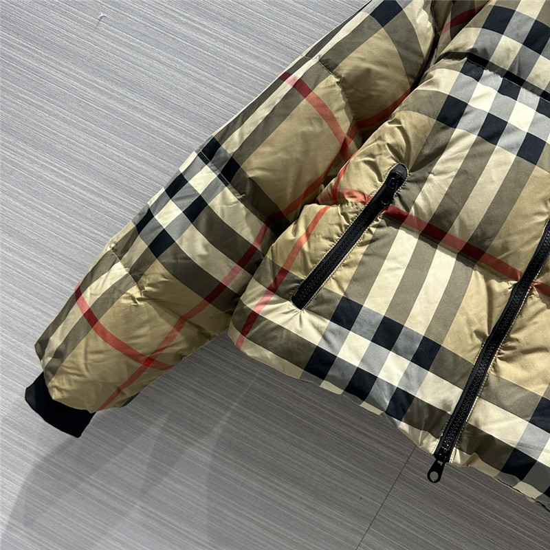 Bv*b*rry birch brown grid down jacket jacket