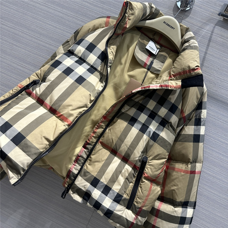 Bv*b*rry birch brown grid down jacket jacket