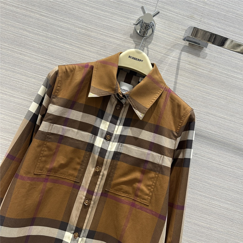 Bv*b*rry retro checkered cotton house silk shirt