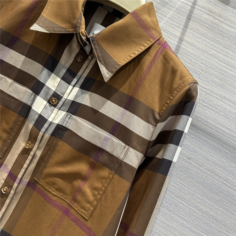 Bv*b*rry retro checkered cotton house silk shirt