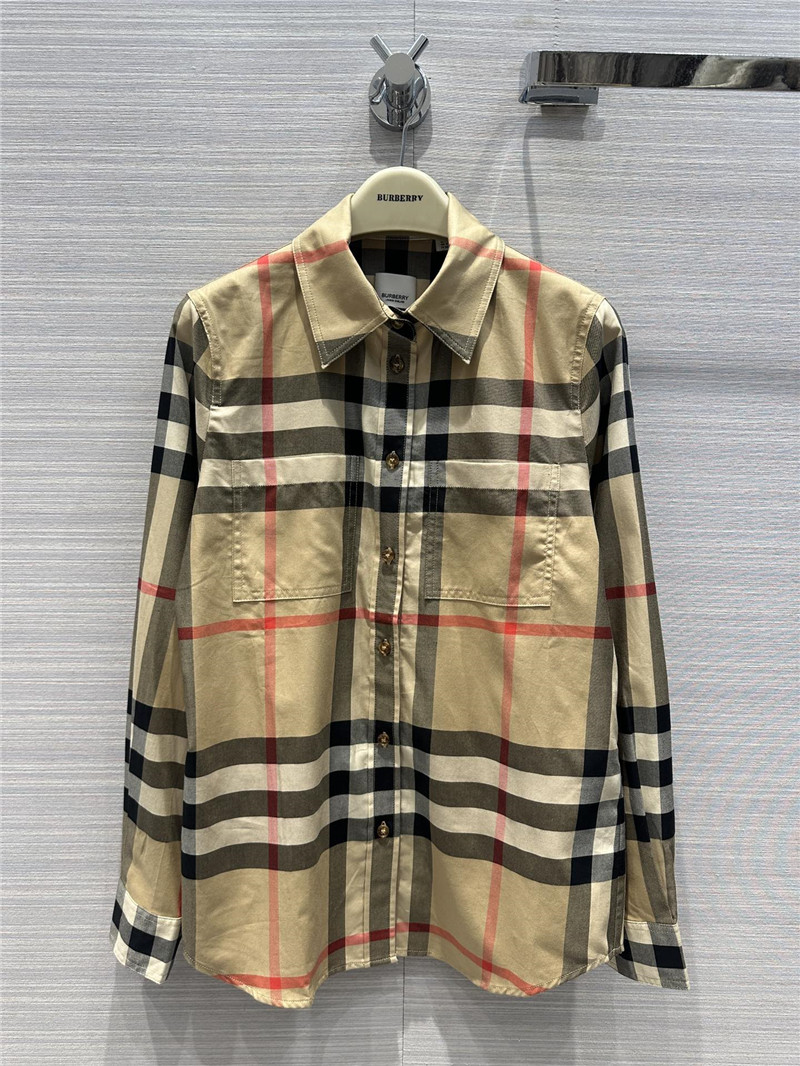 Bv*b*rry retro checkered cotton house silk shirt