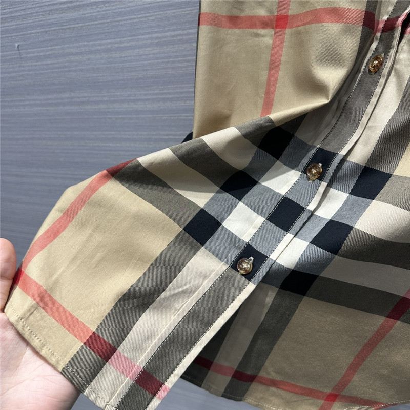 Bv*b*rry retro checkered cotton house silk shirt